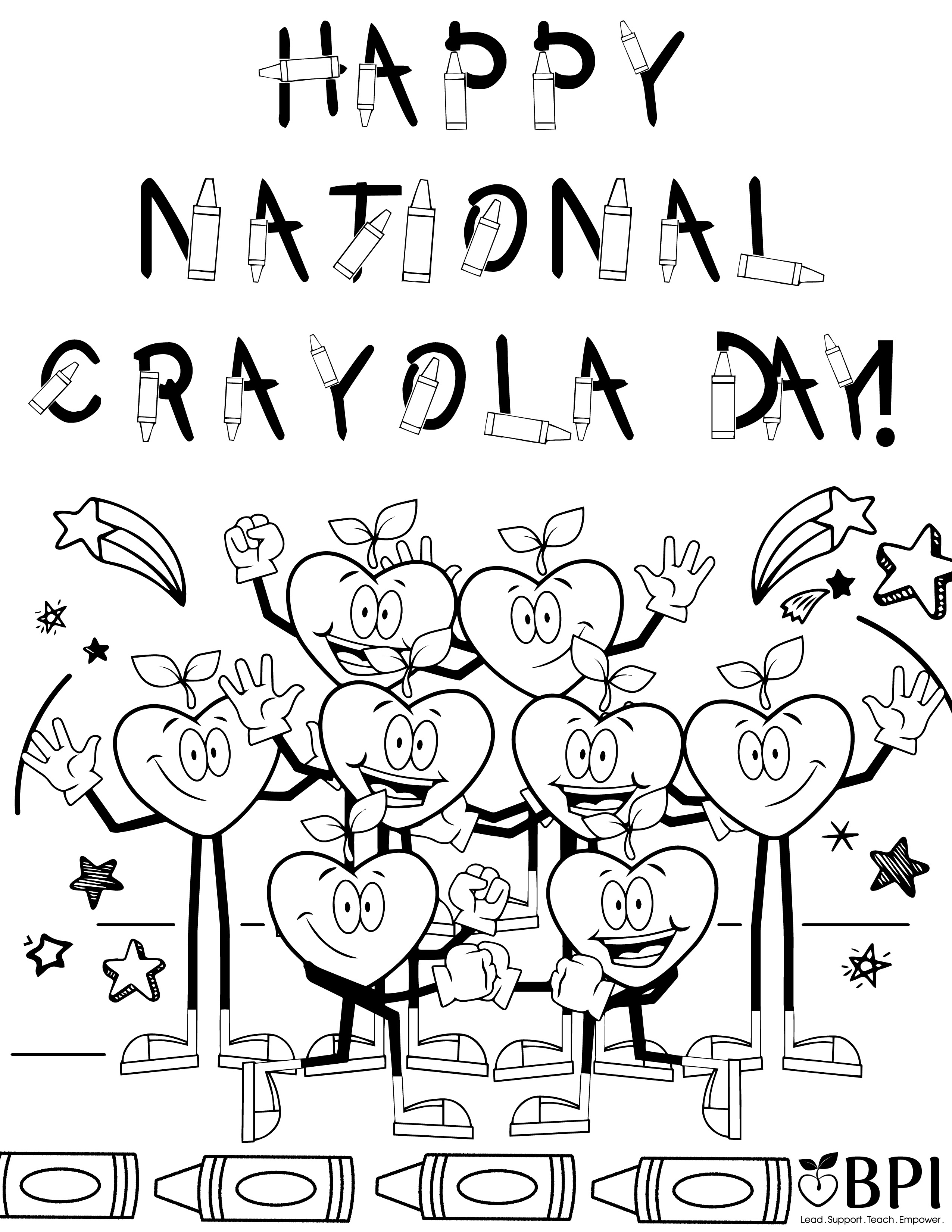 National Crayola Day Coloring Sheet